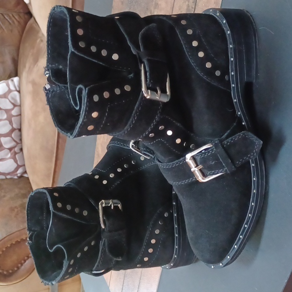 Steven By Steve Madden Black Suede Zephyr Boots -… - image 5